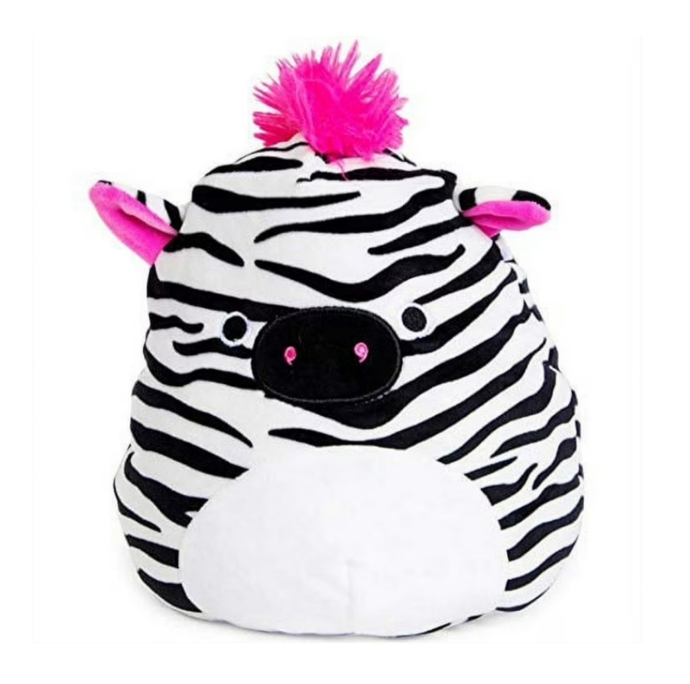 Zebra Plush Toy with Pink Accents